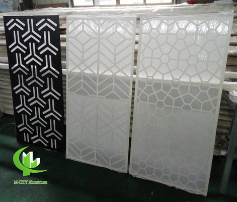 pannello decorativo in alluminio intagliato CNC con vari modelli pannello schermo di taglio laser