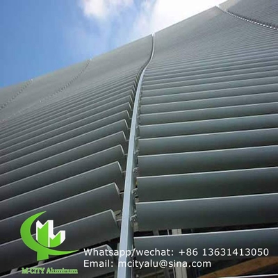 Anodizzato per architettura aerofoil profilato di lamina di alluminio con forma ovale per parete tenda facciata