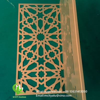pannello decorativo in alluminio intagliato CNC con vari modelli pannello di schermo di taglio laser spessore 2 mm