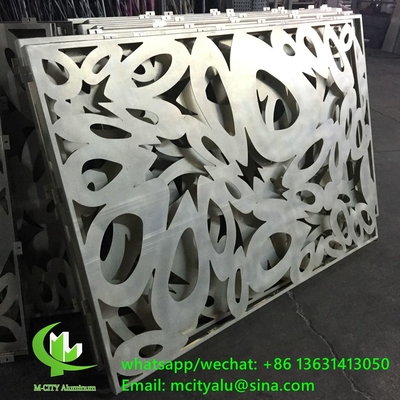 pannello decorativo in alluminio intagliato CNC con vari modelli pannello di schermo di taglio laser spessore 2 mm