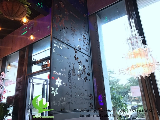schermo di taglio in alluminio con vari modelli design pannello di taglio laser per balcone finestra facciata