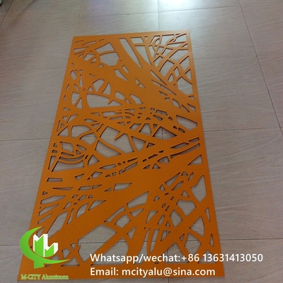 schermo di taglio in alluminio con vari modelli design pannello di taglio laser per balcone finestra facciata