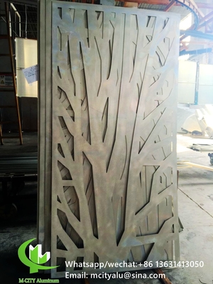 schermo di taglio in alluminio con vari modelli design pannello di taglio laser per balcone finestra facciata