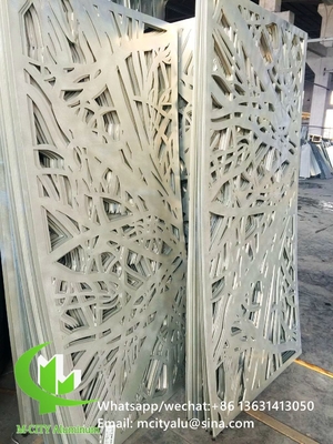 schermo di taglio in alluminio con vari modelli design pannello di taglio laser per balcone finestra facciata