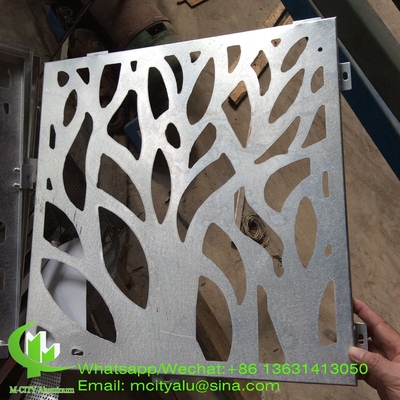schermo di taglio in alluminio con vari modelli design pannello di taglio laser per balcone finestra facciata