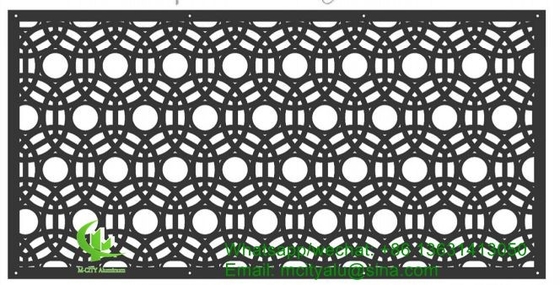 pannello perforato in alluminio per pannello di parete con lamiera di metallo da 3 mm con modello di presa rotonda