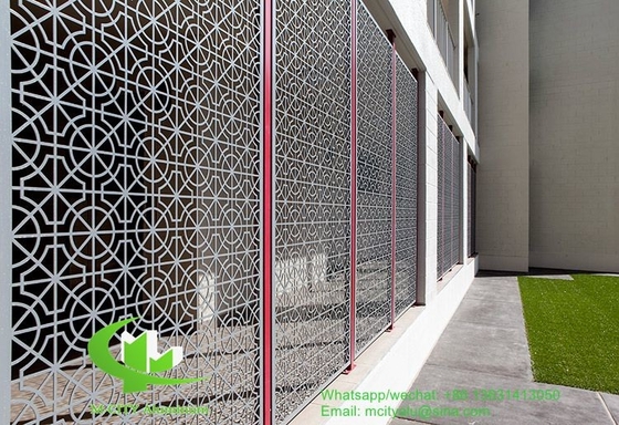 pannello di schermo cavo di taglio di alluminio perforato metallico pannello di taglio laser per finestre di facciata di balcone