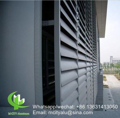 lamina fissa 400 mm lamina in alluminio architettonico aerofoil con forma ellittica per parete tenda facciata