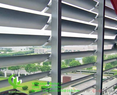 lamina fissa 400 mm lamina in alluminio architettonico aerofoil con forma ellittica per parete tenda facciata