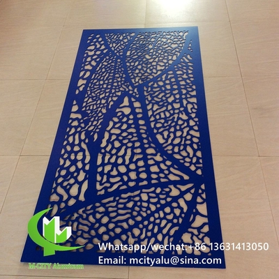 pannello di schermo cavo a taglio di alluminio perforato in metallo con disegno di modello di albero pannello di taglio laser per finestra di facciata del balcone