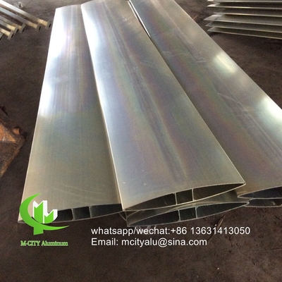 250 mm Architettura profilato aerofoil lame di lamina di alluminio con forma ovale per parete tenda facciata