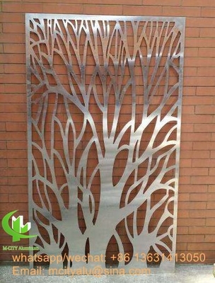 Albero lamiera perforata di alluminio per facciata rivestimento recinzione schermo di privacy giardino con taglio laser di spessore 2 mm