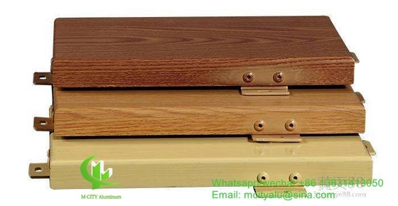 pannello massello in alluminio di colore legno 3 mm con disegno in bambù per pannello di rivestimento per pareti a tenda di facciata