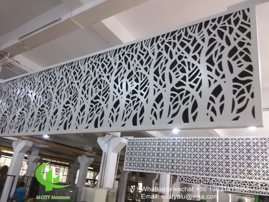 pannello di rivestimento in alluminio a disegno cavo di 3 mm con rivestimento in polvere per facciata, muro a tenda, pannello massiccio singolo