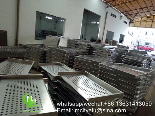 Cina fornitore pannello di rivestimento perforato in alluminio per decorazione murale alberghiera forma curva