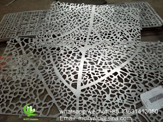 Cnc laser cut perforato lamiera di alluminio facciata pannello rivestimento spessore 2,5 mm per parete