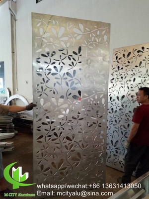 schermo laser CNC in stile arabo pannello di rivestimento in alluminio metallo per parete con disegno stellare