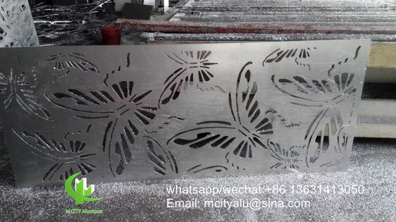 pannello di parete rivestito di alluminio con foglio di pannello intagliato a disegno perforato per la decorazione delle pareti a tenda