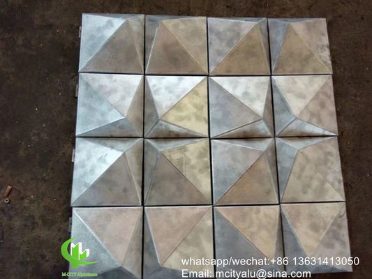 Rivestimenti per facciate a panelli massicci di alluminio per pareti a tenda di alluminio metallico