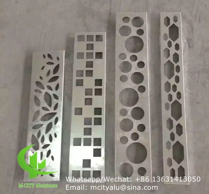 pannello per pareti perforate in alluminio per facciata di pareti a tenda pannello per pareti rivestite con design cavo per uso esterno