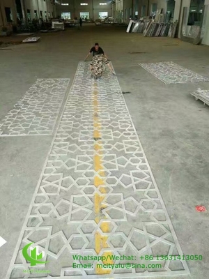 pannello di rivestimento della facciata in lamiera di alluminio perforata tagliata al laser spessore 2,5 mm per la decorazione della facciata della parete tenda