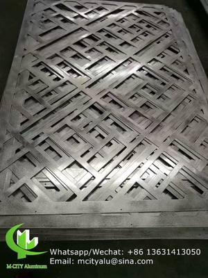 schermo laser CNC a fiore perforato 2.5 mm pannello di rivestimento in alluminio metallico per muro a tenda