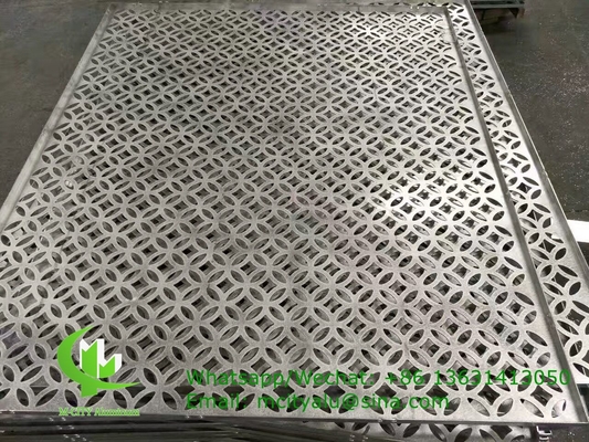 schermo laser CNC a fiore perforato 2.5 mm pannello di rivestimento in alluminio metallico per muro a tenda