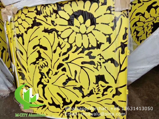 pannello di taglio laser in alluminio per decorazioni murali con vernice pvdf di spessore di 2 mm