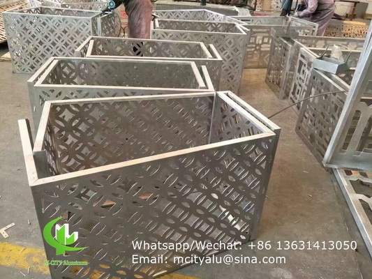 pannello di taglio laser di alluminio su misura per parete tenda di facciata con pannello metallico di spessore 2,5 mm