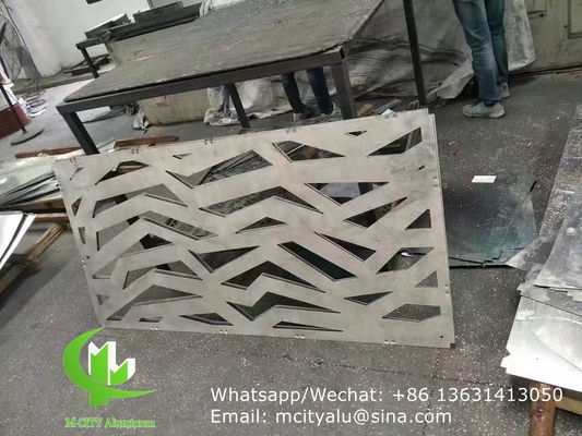 Fogli di alluminio perforati per recinzioni di rivestimento di facciate con taglio laser di spessore 2 mm