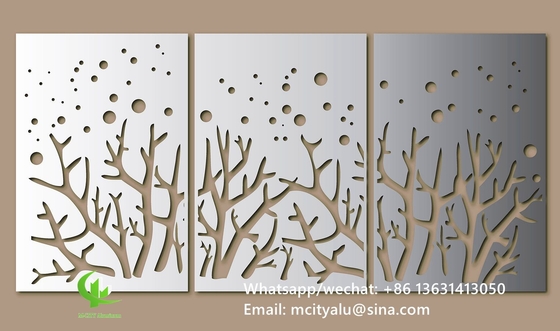 pannello di taglio laser per il taglio di alluminio di fiori schermo cavo con vari modelli di progettazione per la finestra di facciata balcone
