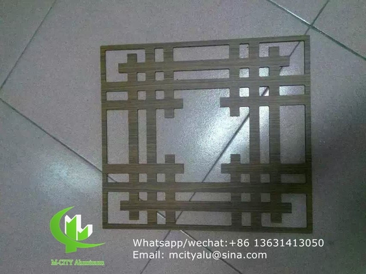 pannelli perforati in alluminio per la decorazione degli schermi con lamiere di metallo da 3 mm con apparecchi di taglio laser