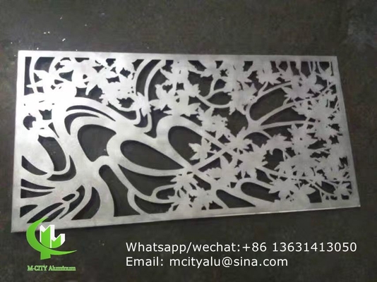 pannello di taglio laser per il taglio di alluminio di fiori schermo cavo con vari modelli di progettazione per la finestra di facciata balcone