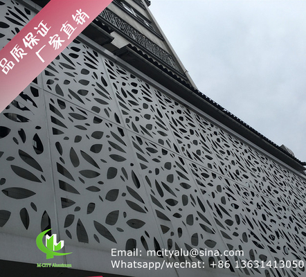 rivestimento della facciata in pannello massiccio in alluminio realizzato su misura spessore 2,5 mm per la decorazione della facciata della parete tenda