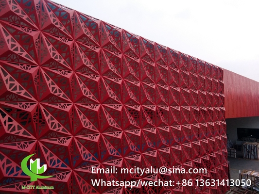 pannello di parete in alluminio per la facciata di pareti a tenda pannello di parete con schermo perforato di spessore 2 mm
