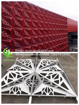 3D pannello di rivestimento perforato in alluminio per pareti a tenda rivestimento di facciata pannello solido