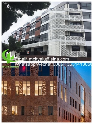 3D pannello di rivestimento perforato in alluminio per pareti a tenda rivestimento di facciata pannello solido