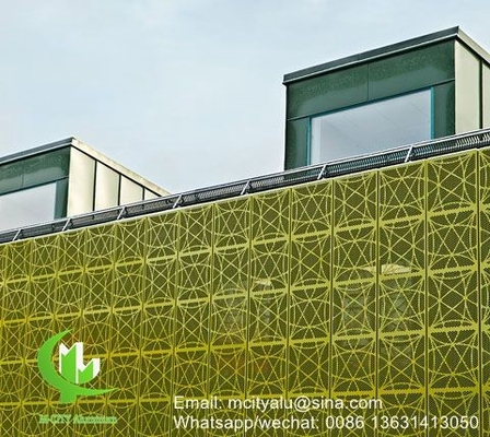 Taglio a laser Pannello perforato in alluminio per parete tenda facciata rivestimento pannello murario con spessore di 2 mm schermo perforato