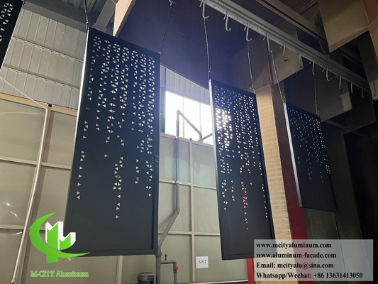 Schermo di alluminio per schermo di metallo architettonico con telaio a sfondo cavo con luce a LED