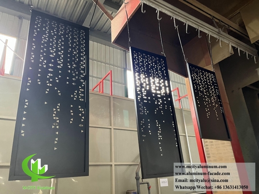 Schermo di alluminio per schermo di metallo architettonico con telaio a sfondo cavo con luce a LED