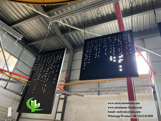 Schermo di alluminio per schermo di metallo architettonico con telaio a sfondo cavo con luce a LED