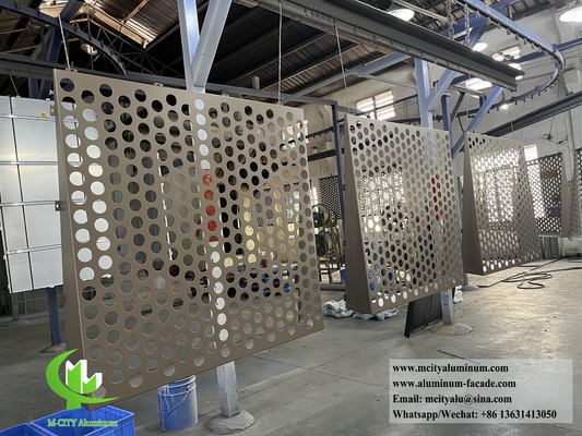 Pannello di rivestimento in alluminio con foglio di metallo di spessore 3 mm con modello perforato