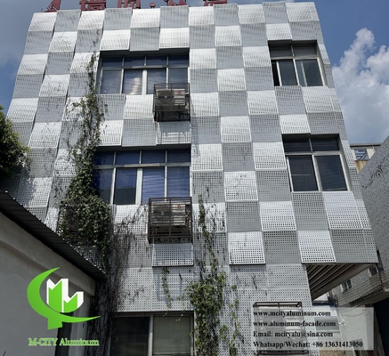 Pannello di rivestimento in alluminio con foglio di metallo di spessore 3 mm con modello perforato