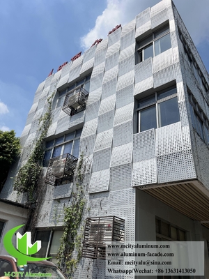 Pannello di rivestimento in alluminio con foglio di metallo di spessore 3 mm con modello perforato