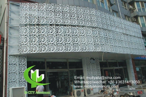 pannello di rivestimento perforato in alluminio metallico con disegni d'arte