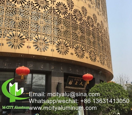 Cina Fogli di pannelli di rivestimento personalizzati in alluminio per il muro tenda della facciata