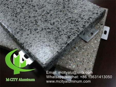colore di pietra pannello murario di facciata in alluminio pannello di rivestimento con supporto per edifici esterni