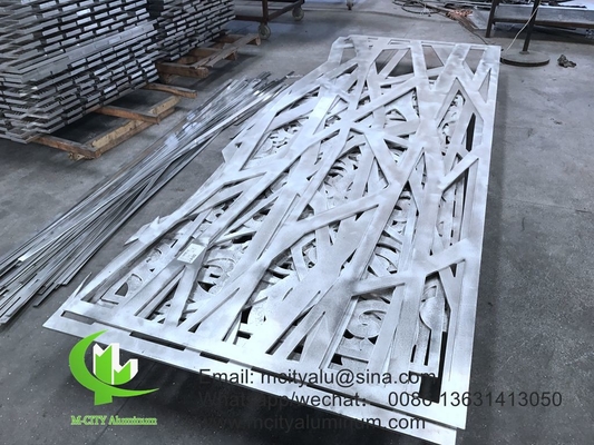 pannello decorativo intagliato CNC in alluminio rivestito in polvere di foglio tagliato al laser per pannello murario di facciata