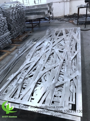 pannello decorativo intagliato CNC in alluminio rivestito in polvere di foglio tagliato al laser per pannello murario di facciata