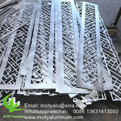 pannello decorativo intagliato CNC in alluminio rivestito in polvere di foglio tagliato al laser per pannello murario di facciata